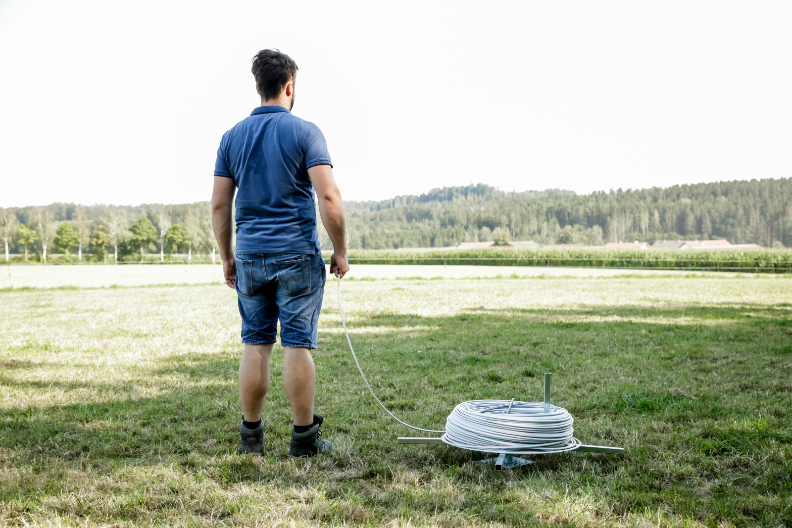 Desenrolador para fio Vario AKO Cinzento