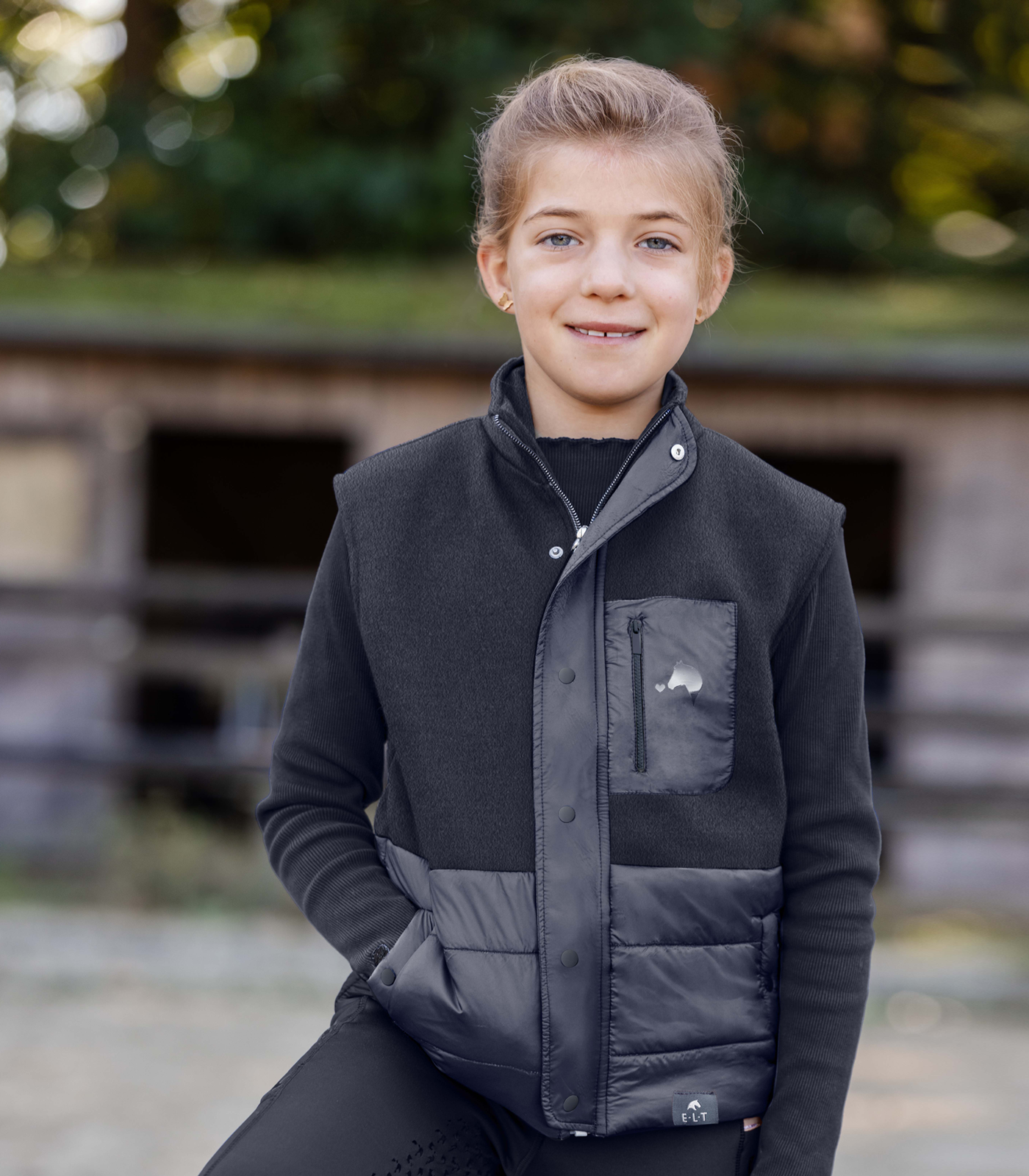 Fleece acolchoado ELT Lucky Milu criança Azul profundo