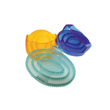 Cureta oval de borracha com purpurina infantil