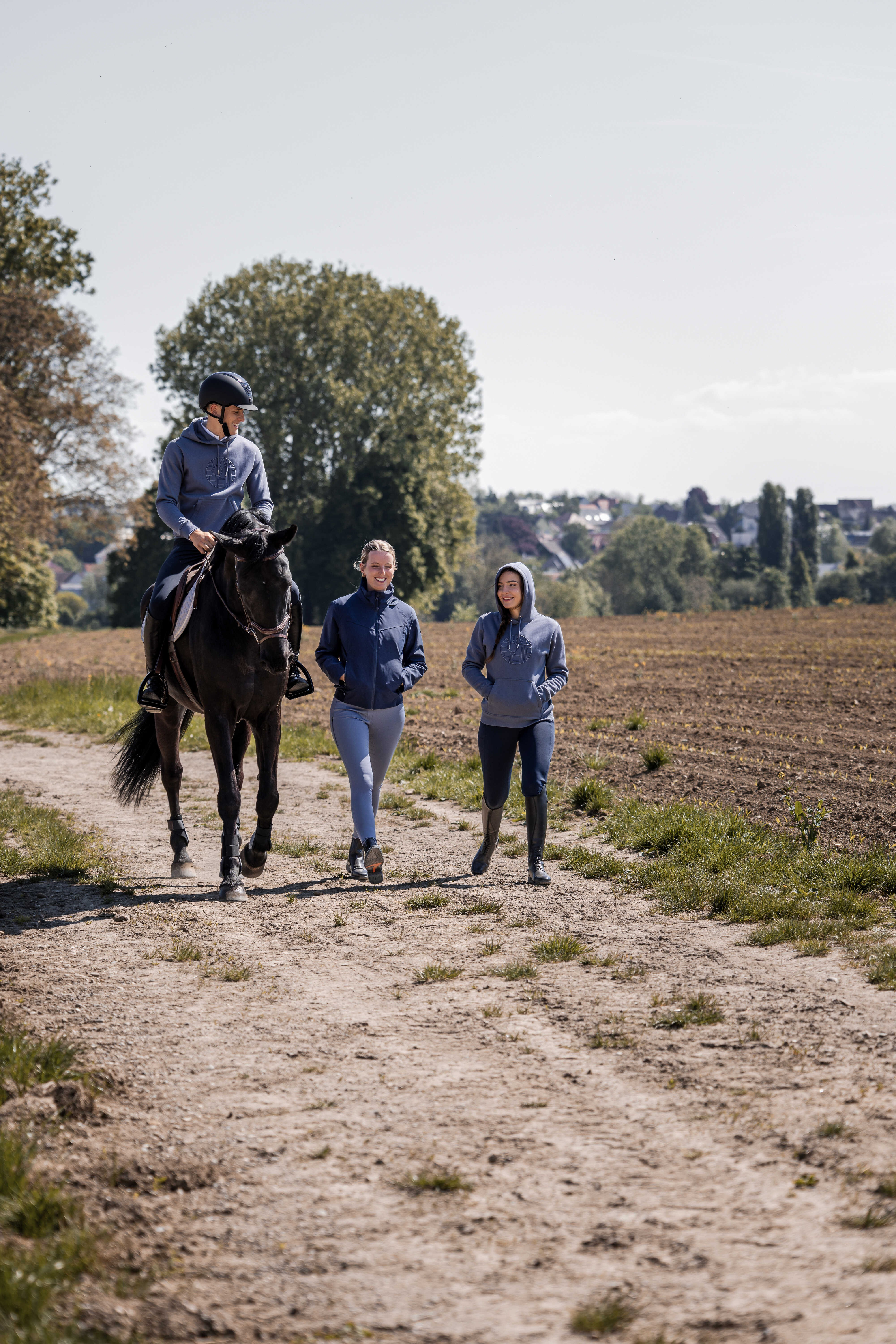 Calças Equithème Capucine mulher Marinho Azul-marinho