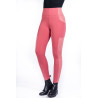 Legging HKM Mesh Style com culote de silicone - Rosa framboesa