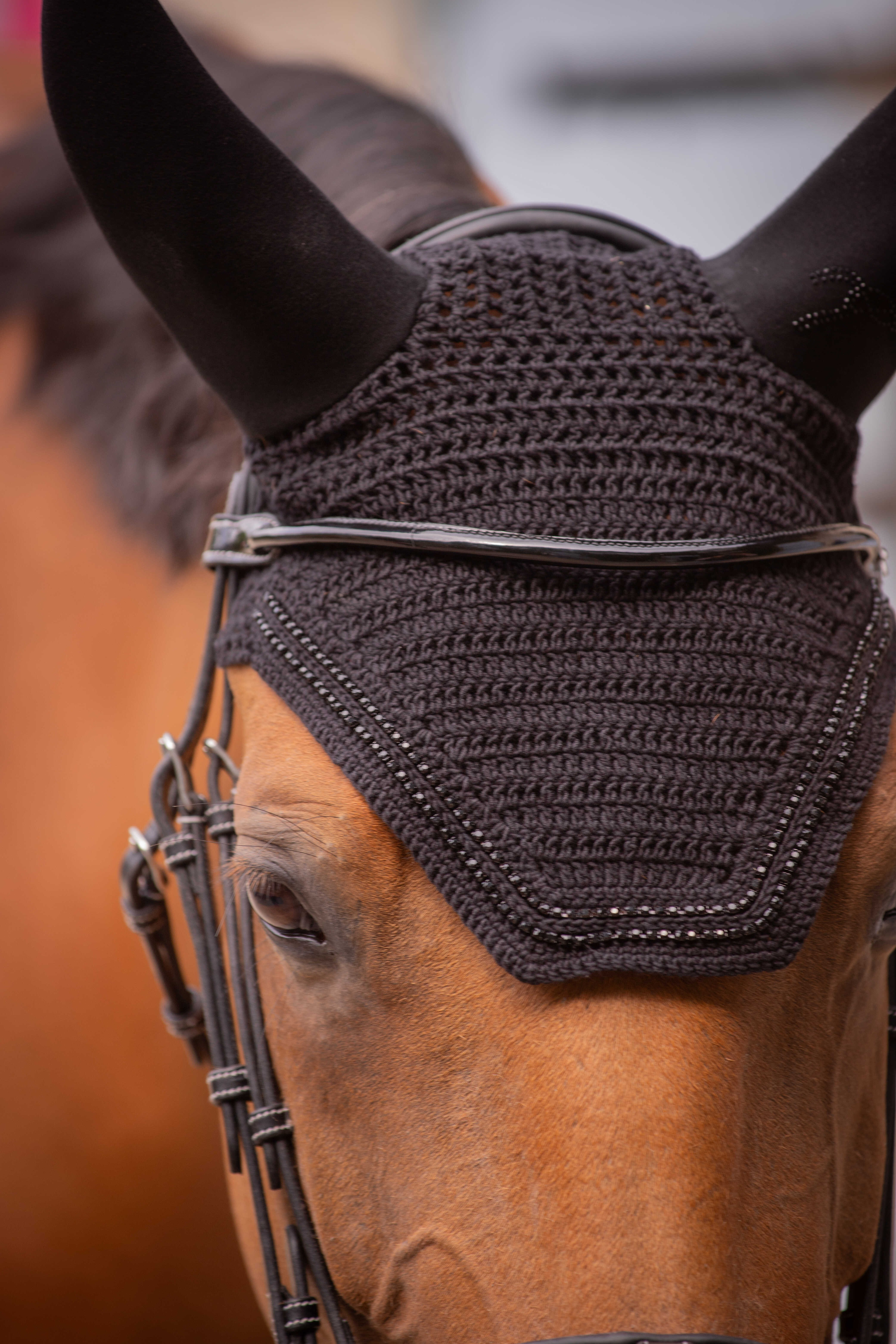 Touca para cavalos Pénélope Soundless Strass Preto