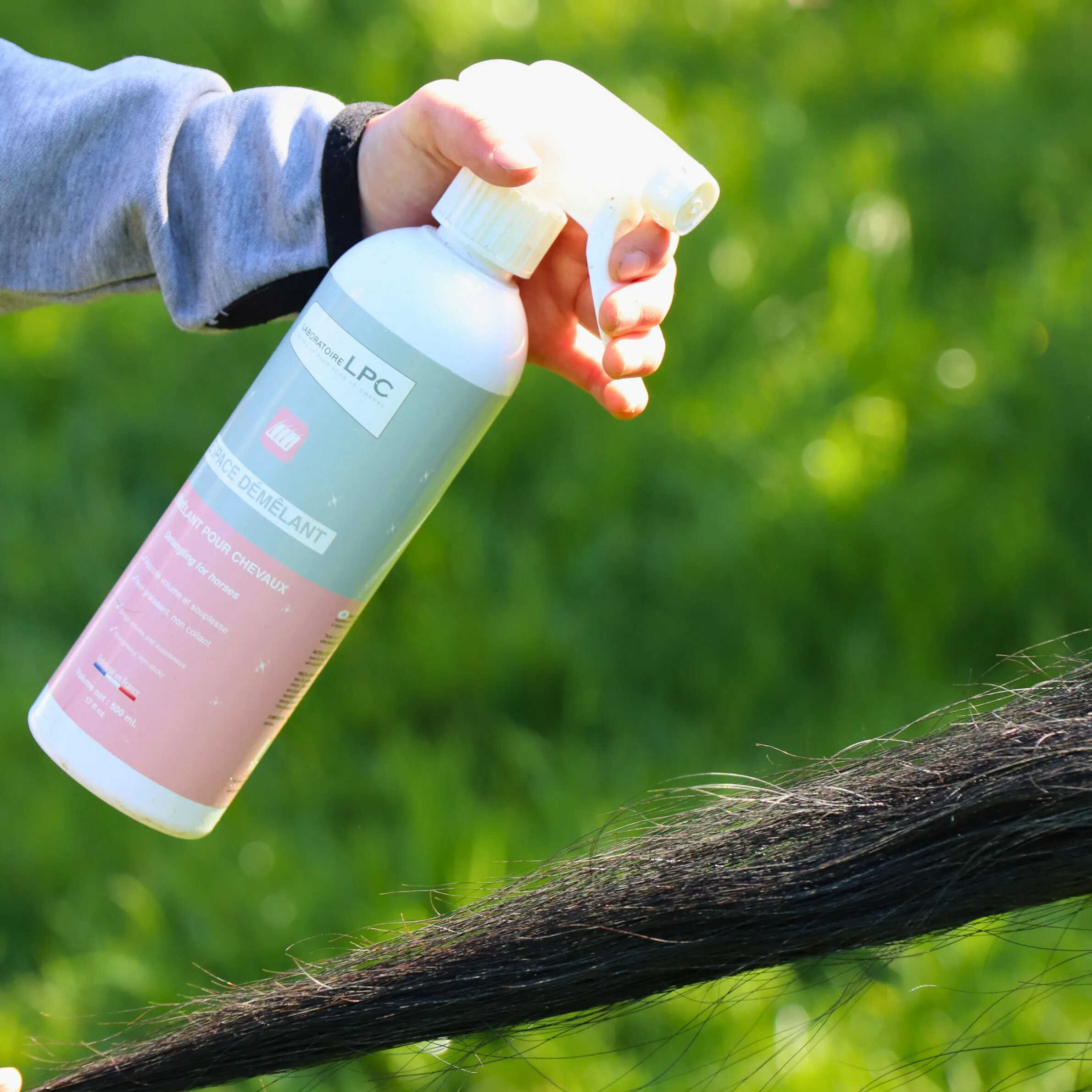 Spray desembaraçador para crina e cauda equina