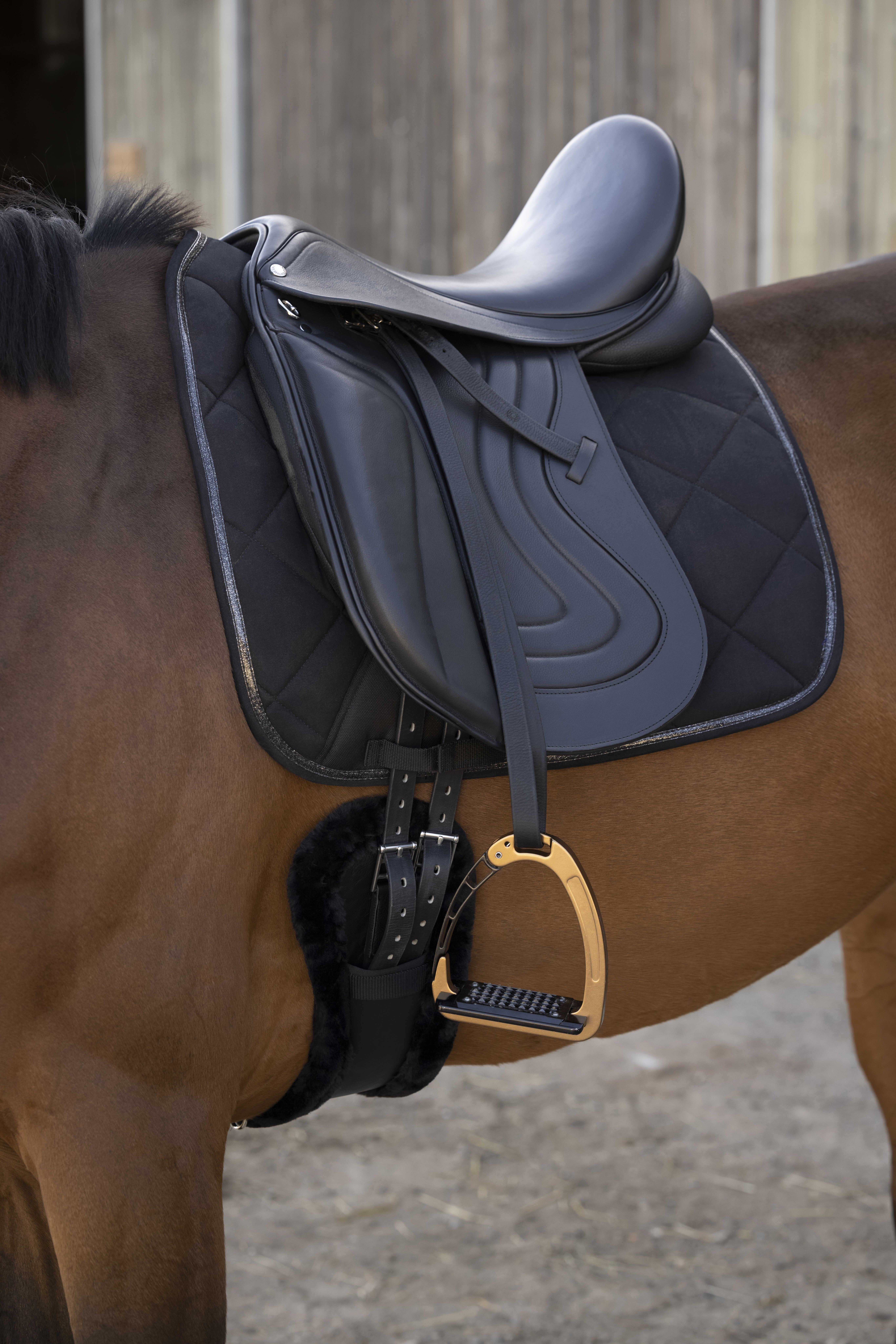 Sela de dressage Eric Thomas Hybrid New Preto Sela de dressage Eric Thomas Hybrid New Preto