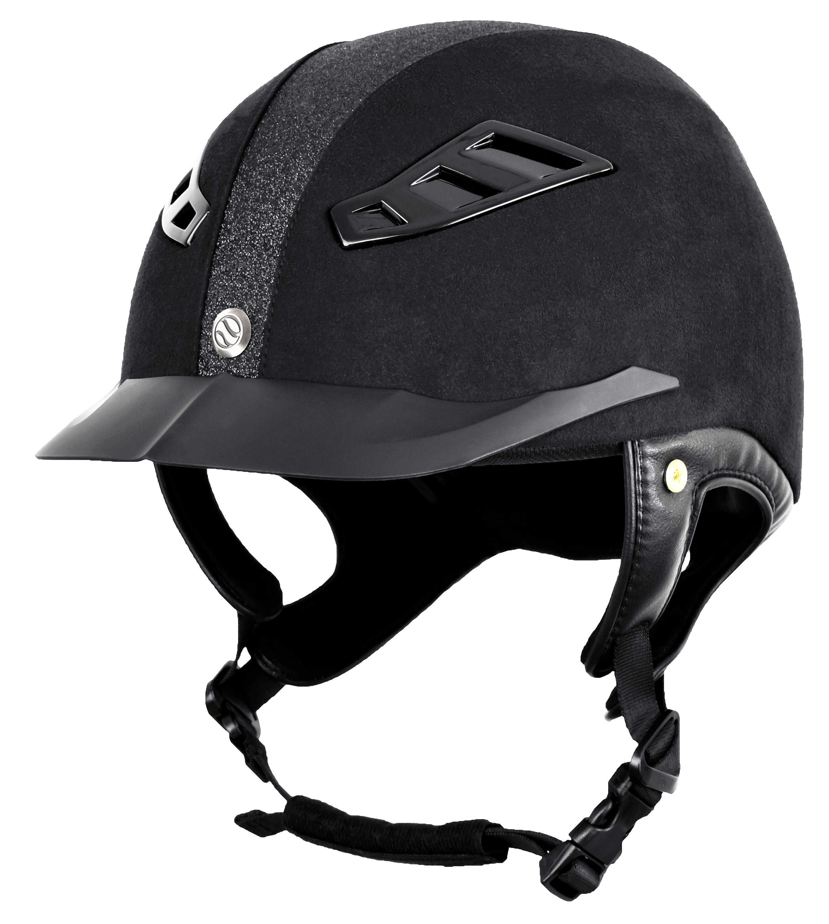 Capacete Back on Track® EQ3 Lynx Microfibra/Strass Preto