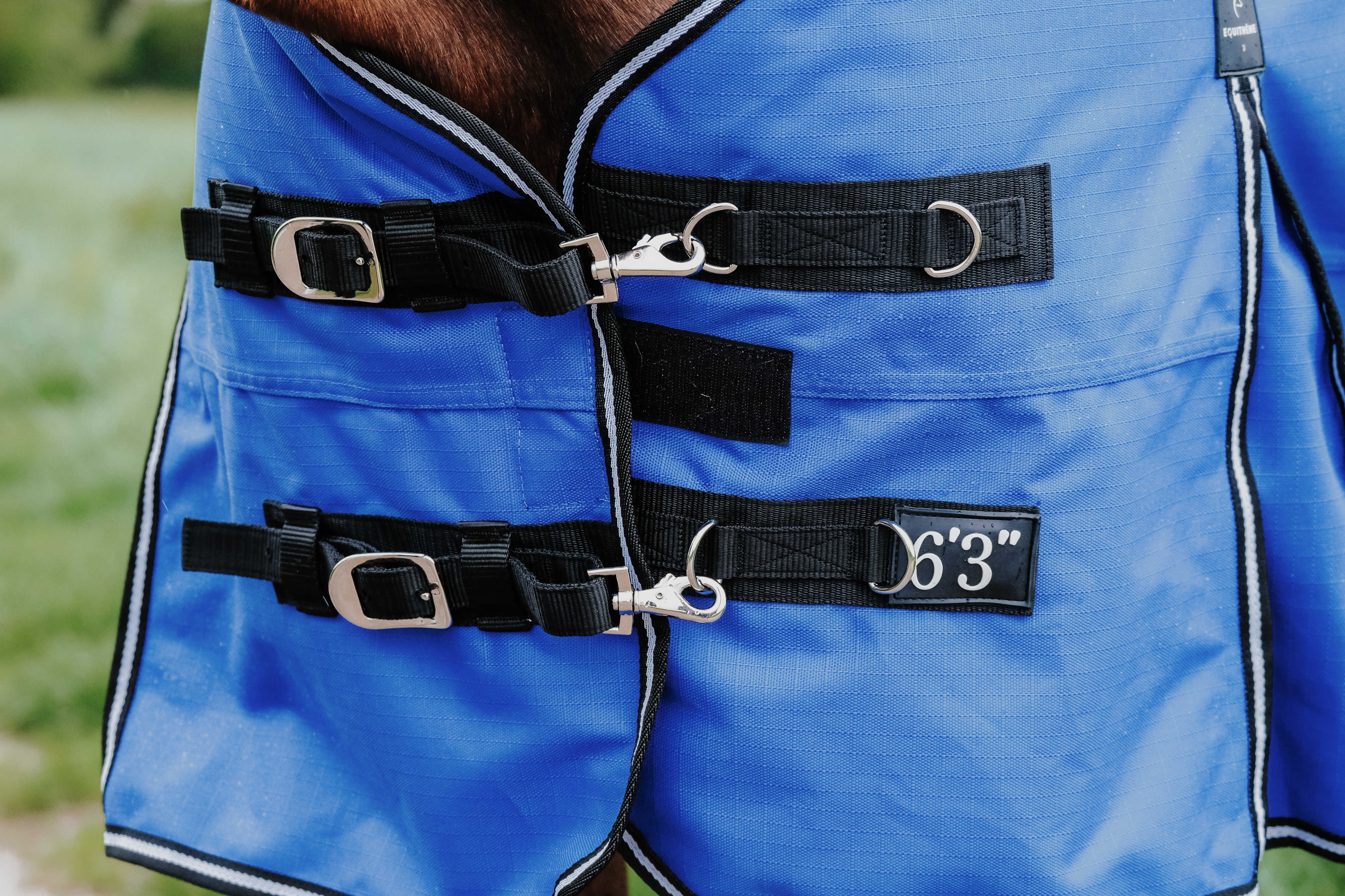 Cobertura Equithème Tyrex Aisance 1200D Pescoço Alto Azul royal