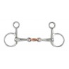 Mors Baucher dupla rutura cobre Shires - Aço inoxidável