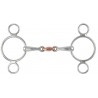 Mors 3 anéis cobre Lozenge Gag Shires - Aço inoxidável
