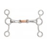 Mors Americano duplo quebrado cobre Shires - Aço inoxidável