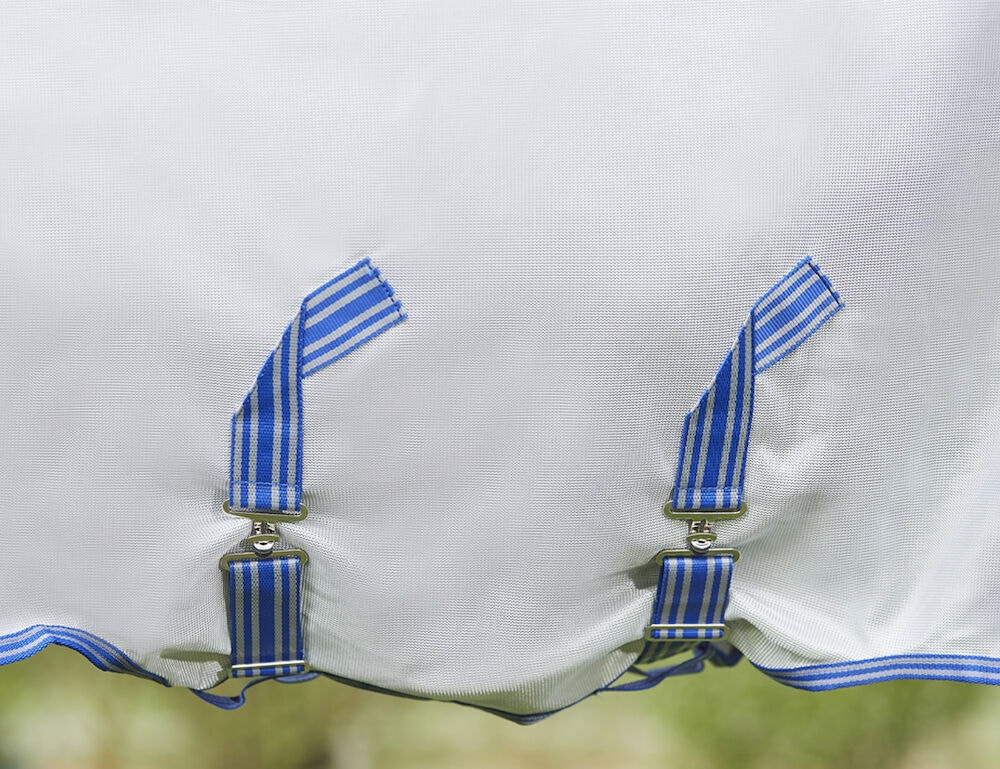 Capa anti-moscas Weatherbeeta ComFiTec Airflow II com pescoço destacável Cinza / azul / cinza