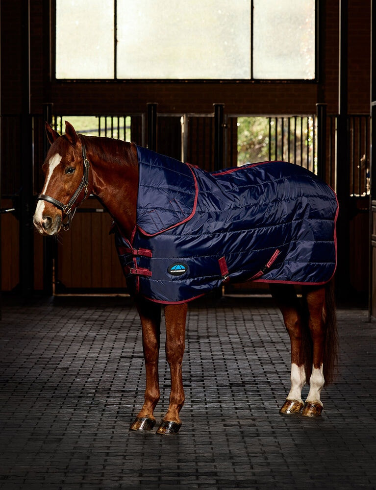Cobertura de estábulo Weatherbeeta ComFiTec 210D Channel 100g combo Azul-marinho/bordô