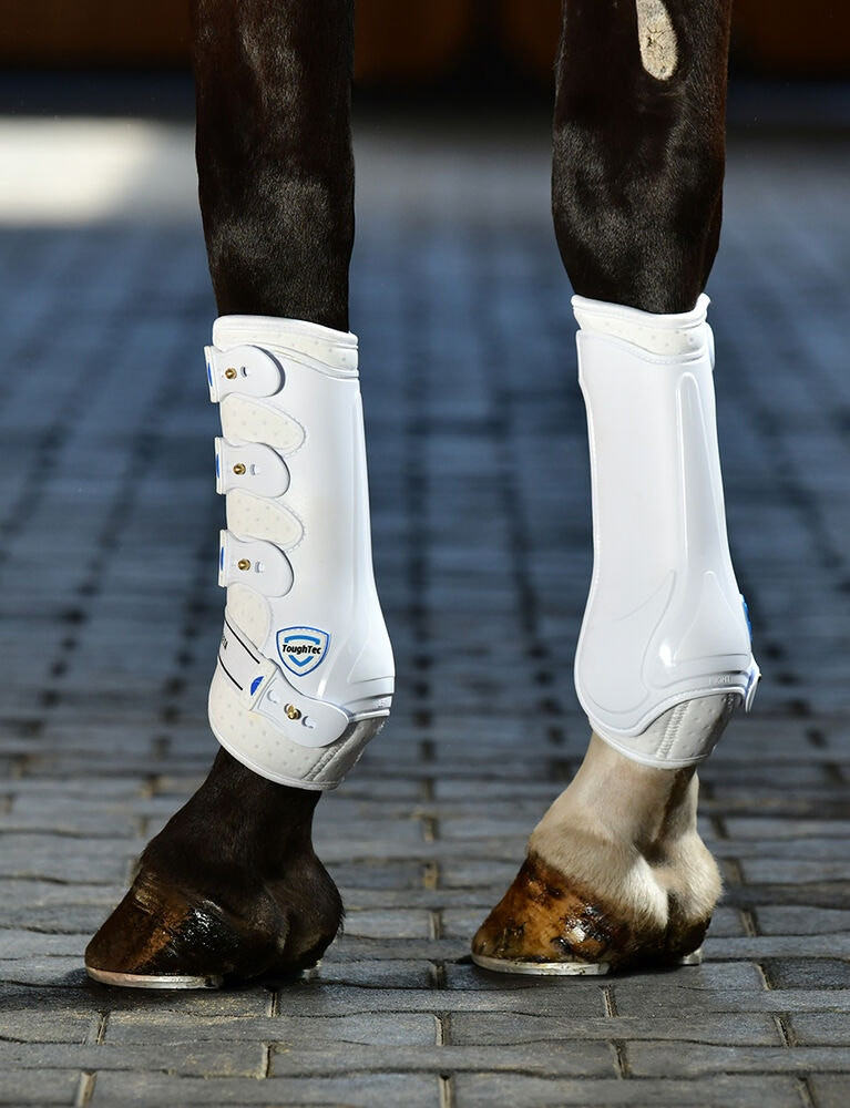 Guetes de dressage Weatherbeeta concha dura Tough-Tec Branco