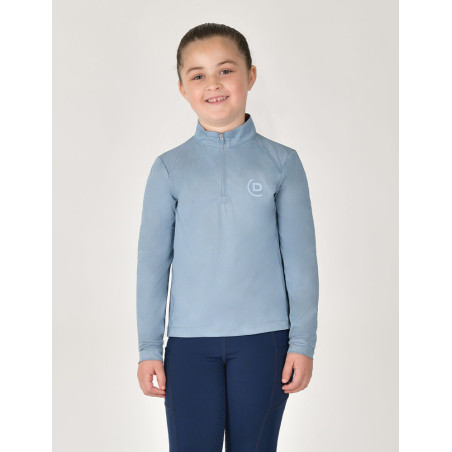 Camisola de equitação Dublin respirável de manga comprida para criança