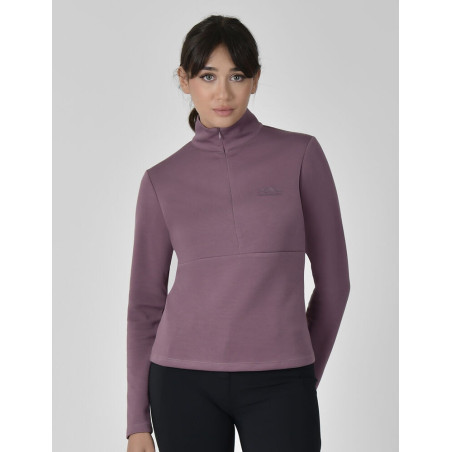 Top Weatherbeeta de manga comprida 1/2 zip feminino Copper