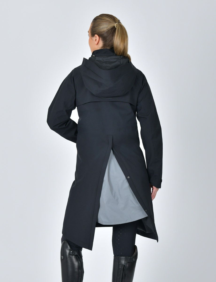 Impermeável comprido Weatherbeeta Preto