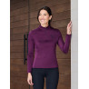 Top de equitação feminino de mangas compridas Dublin respirável - Violeta púrpura