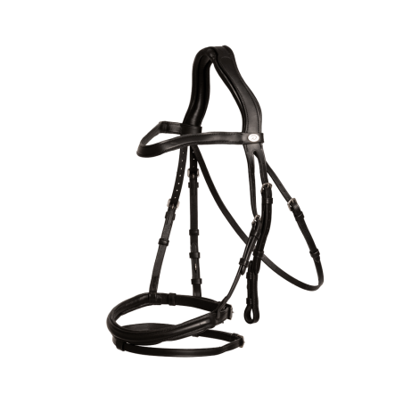 Bridão com muserola combinada Dy'on em couro macio