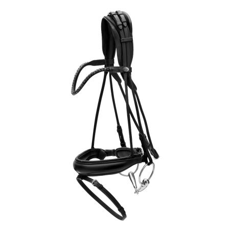 Bridão com muserola larga em couro macio Dy'on