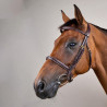 Bridão com muserola entrançada sem barbela Dy'on - Castanho