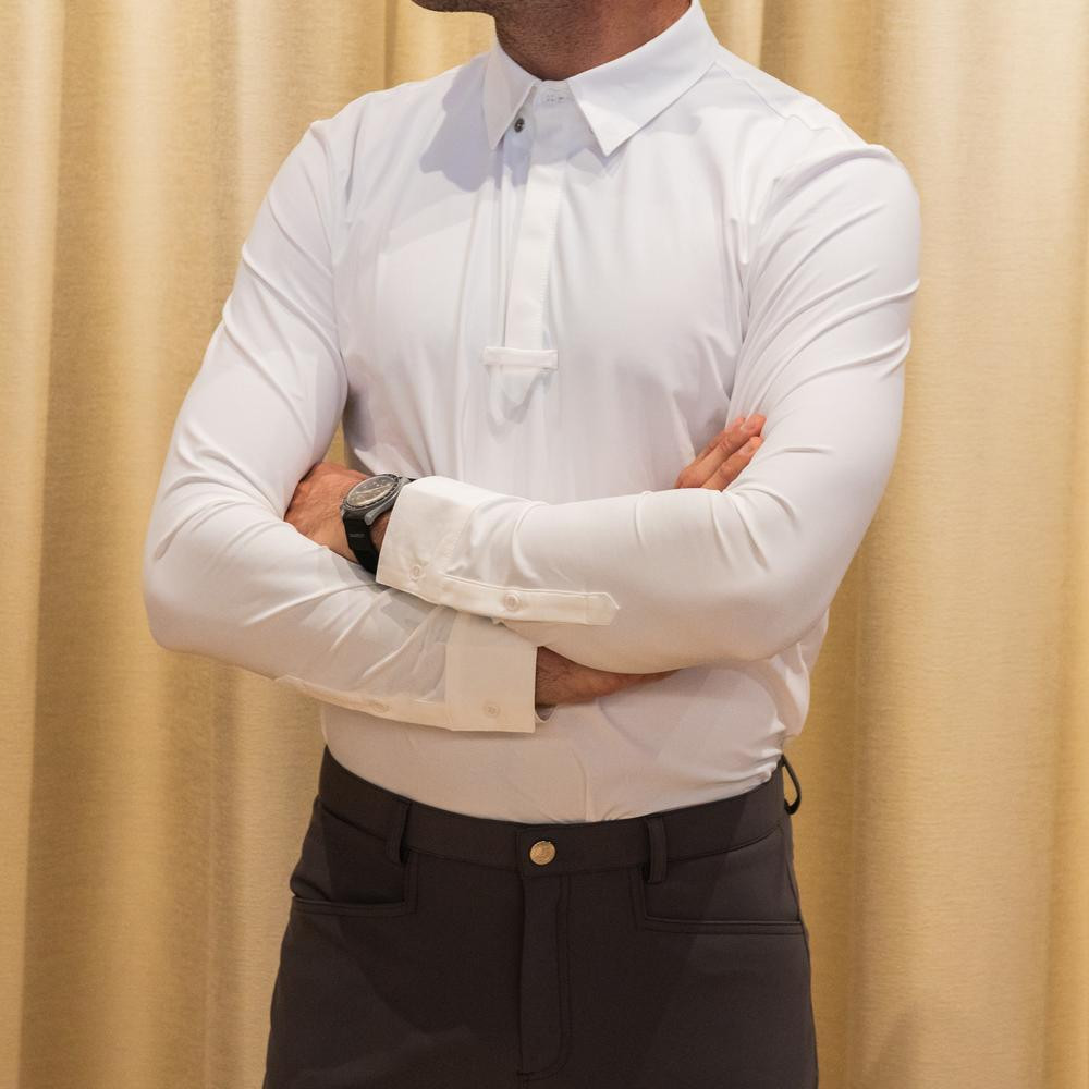 Camisa de Concurso Kentucky Homem Classic mangas compridas Branco