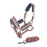 Cabeção e guia Equestrian Stockholm com pelo - Rosa