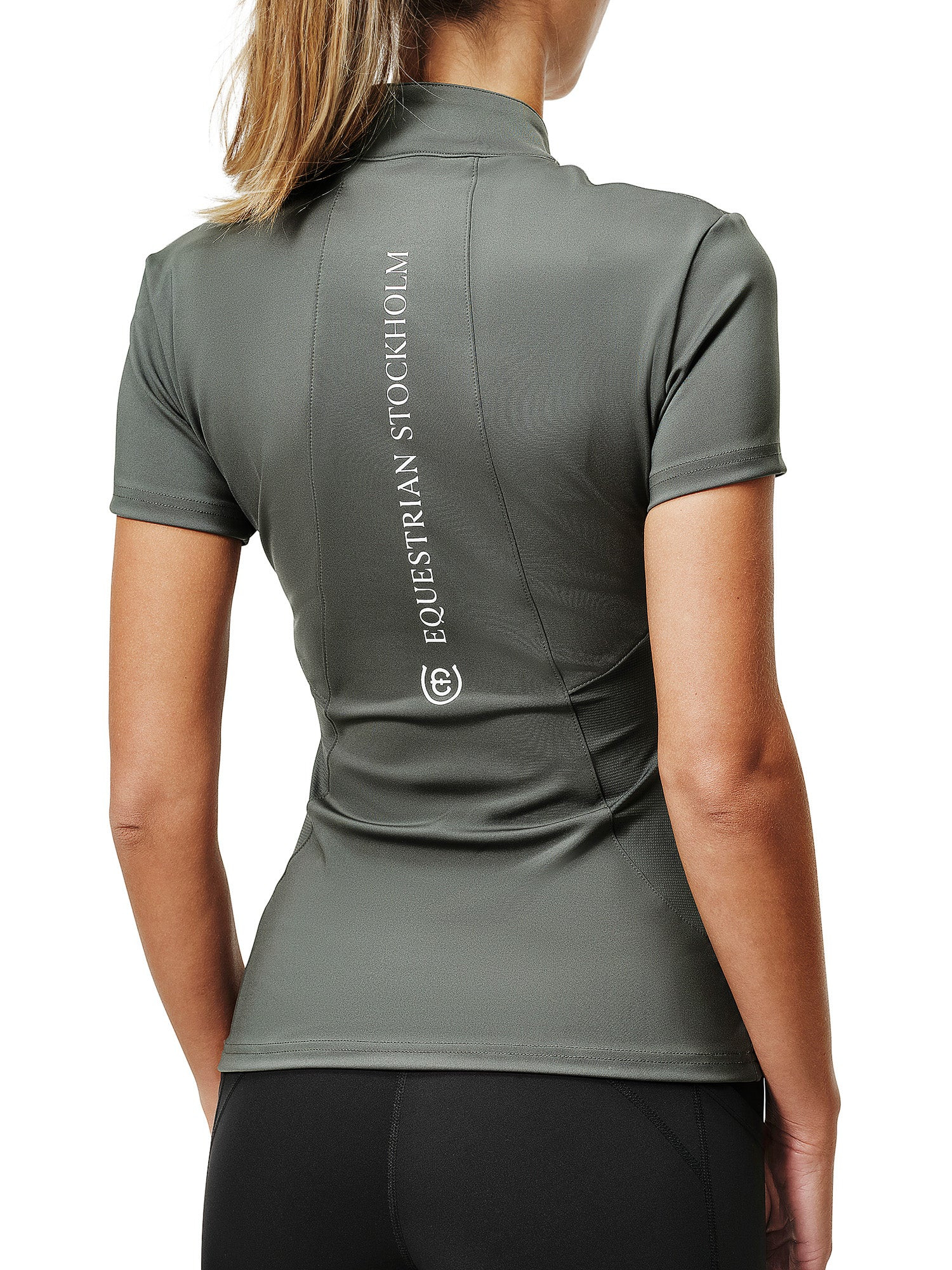 Polo Illusion Equestrian Stockholm de manga curta para mulher Avenida Verde