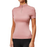 Polo de proteção UV Equestrian Stockholm de manga curta para mulher - Rosa