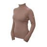 Camisola de gola alta tricotada Equestrian Stockholm mulher - Champanhe