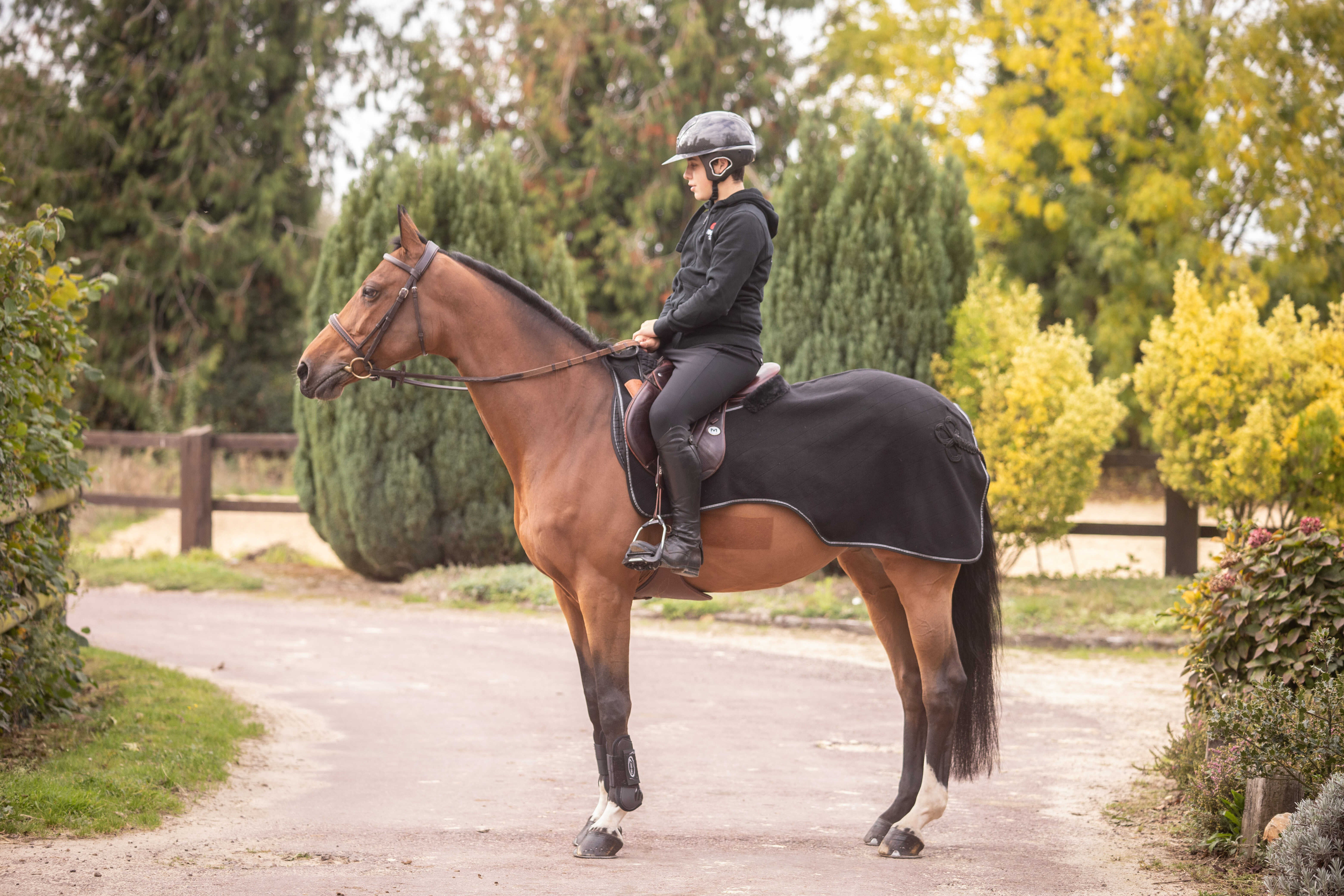 Cobre-rins polar Diagonal Paddock Sports Preto