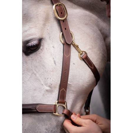 Caveção de couro com 3 mosquetões Paddock Sports