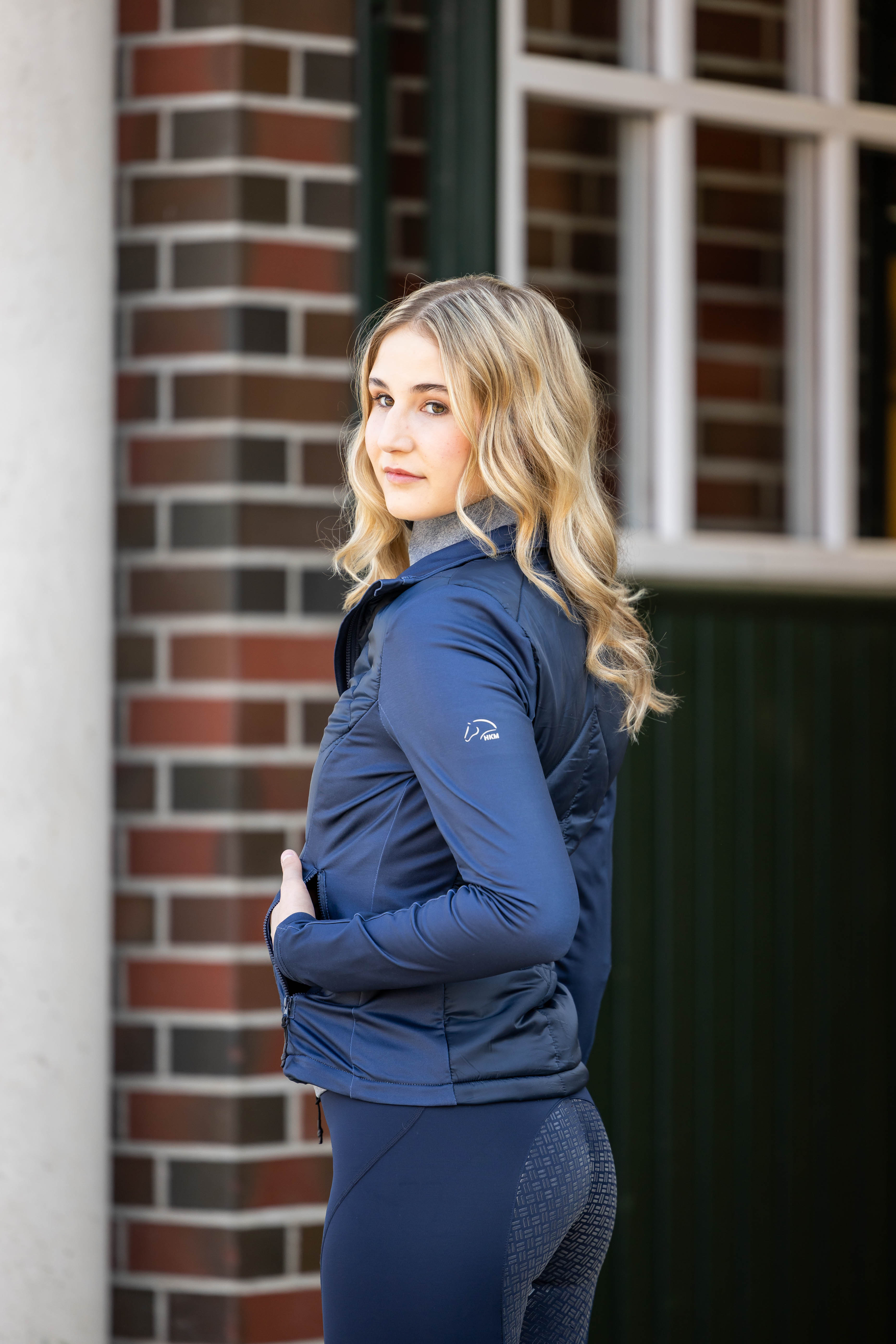 Casaco bimatéria Prag II Style HKM Azul escuro