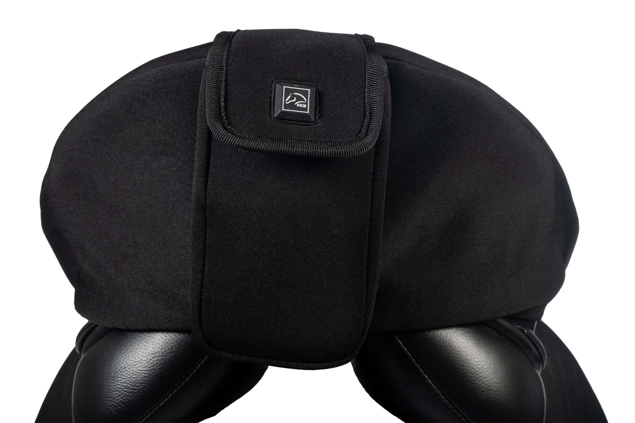 Capa de assento aquecida para sela de salto estilo HKM Preto