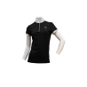 Pólo de concurso Flags & Cup Andria mulher de mangas curtas - Preto