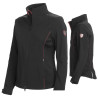 Casaco Aosta Tattini feminino em softshell - Preto