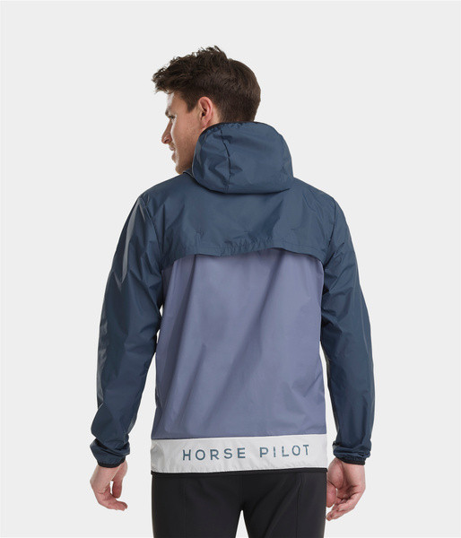 Casaco curto de chuva de equitação Raintech masculino da Horse Pilot Marinho Azul-marinho