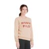 Sweatshirt de equitação Horse Pilot Team Shirt mulher - Areia
