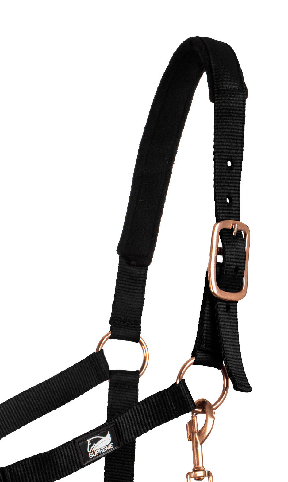 Caveção em Nylon Rose Gold Line com Corda Supreme Preto Caveção em Nylon Rose Gold Line com Corda Supreme Preto
