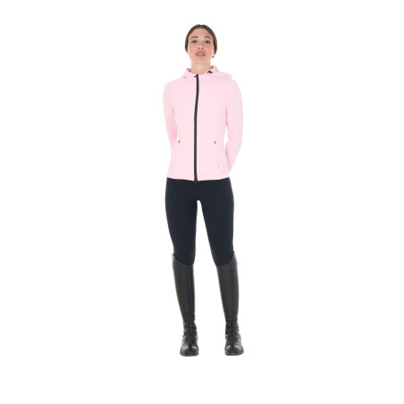 Casaco softshell ajustado com fecho corta-vento feminino Equestro