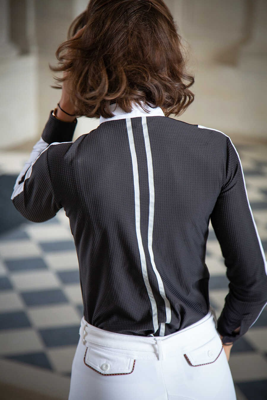 Camisa de competição Pénélope Showshirt Preto