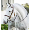 Bridão pônei Horseware Cavesson Hunter com rédeas - Castanho