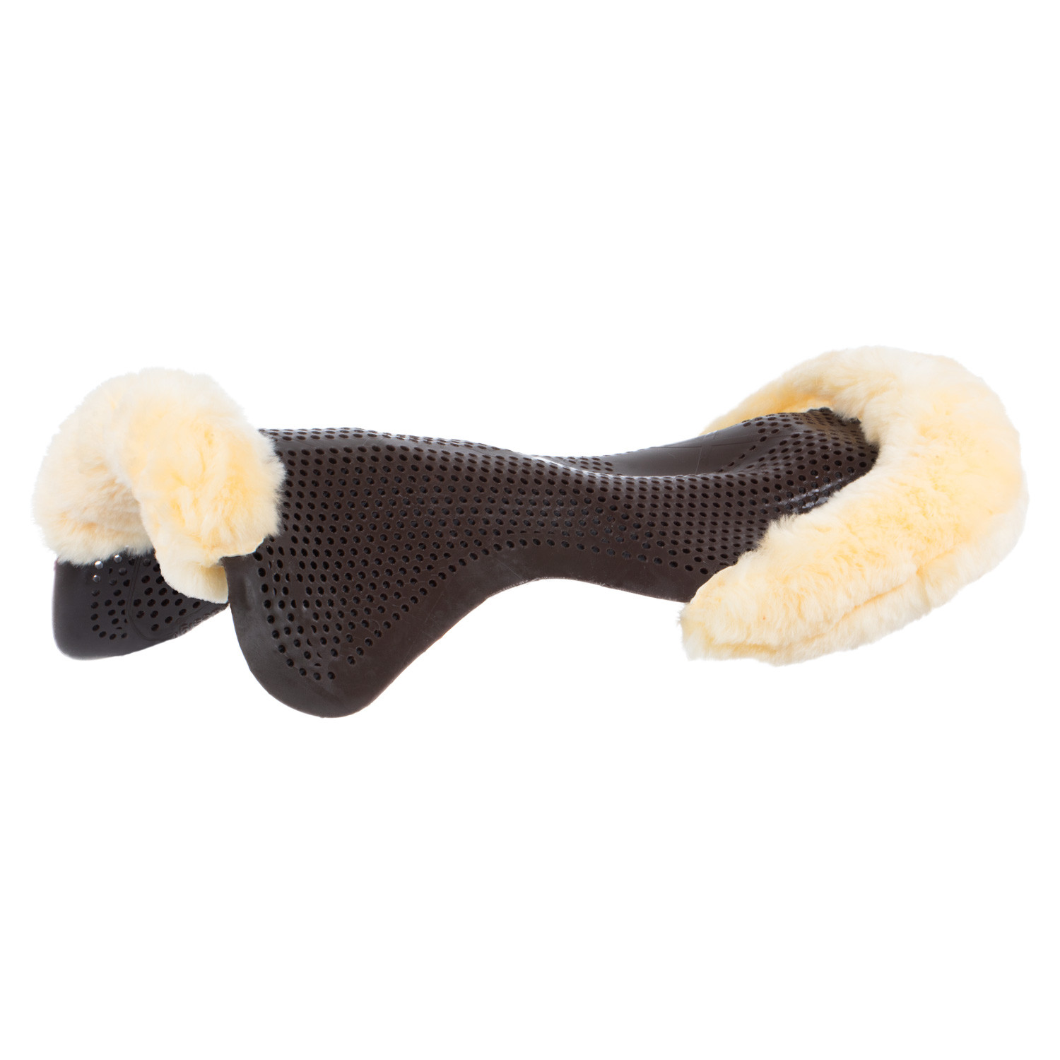 Amortecedor Acavallo Gel NS-S Classic-S recortado plano Marrom / lã natural Castanho Amortecedor Acavallo Gel NS-S Classic-S recortado plano Marrom / lã natural Castanho