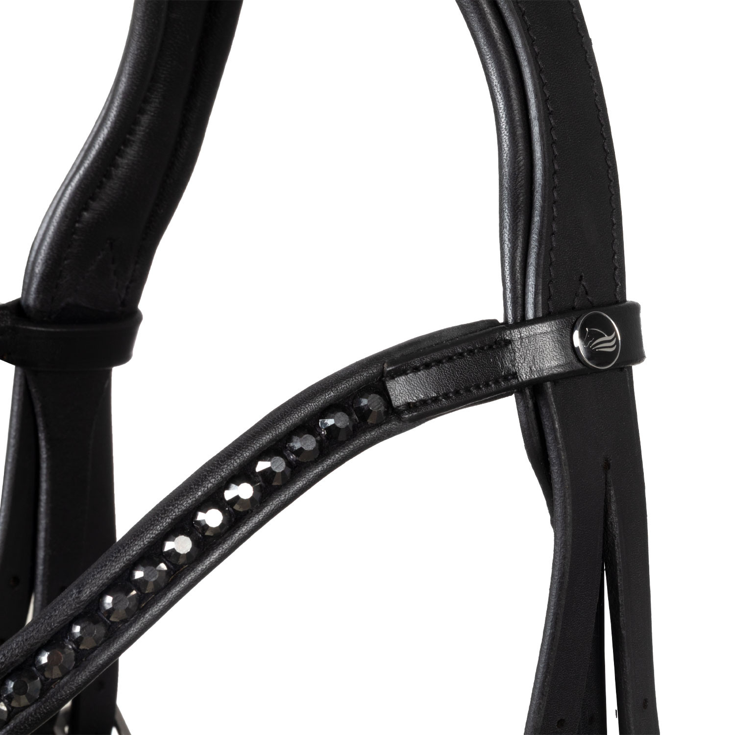 Bridão Supreme Hemelite de dressage com rédeas de borracha Preto