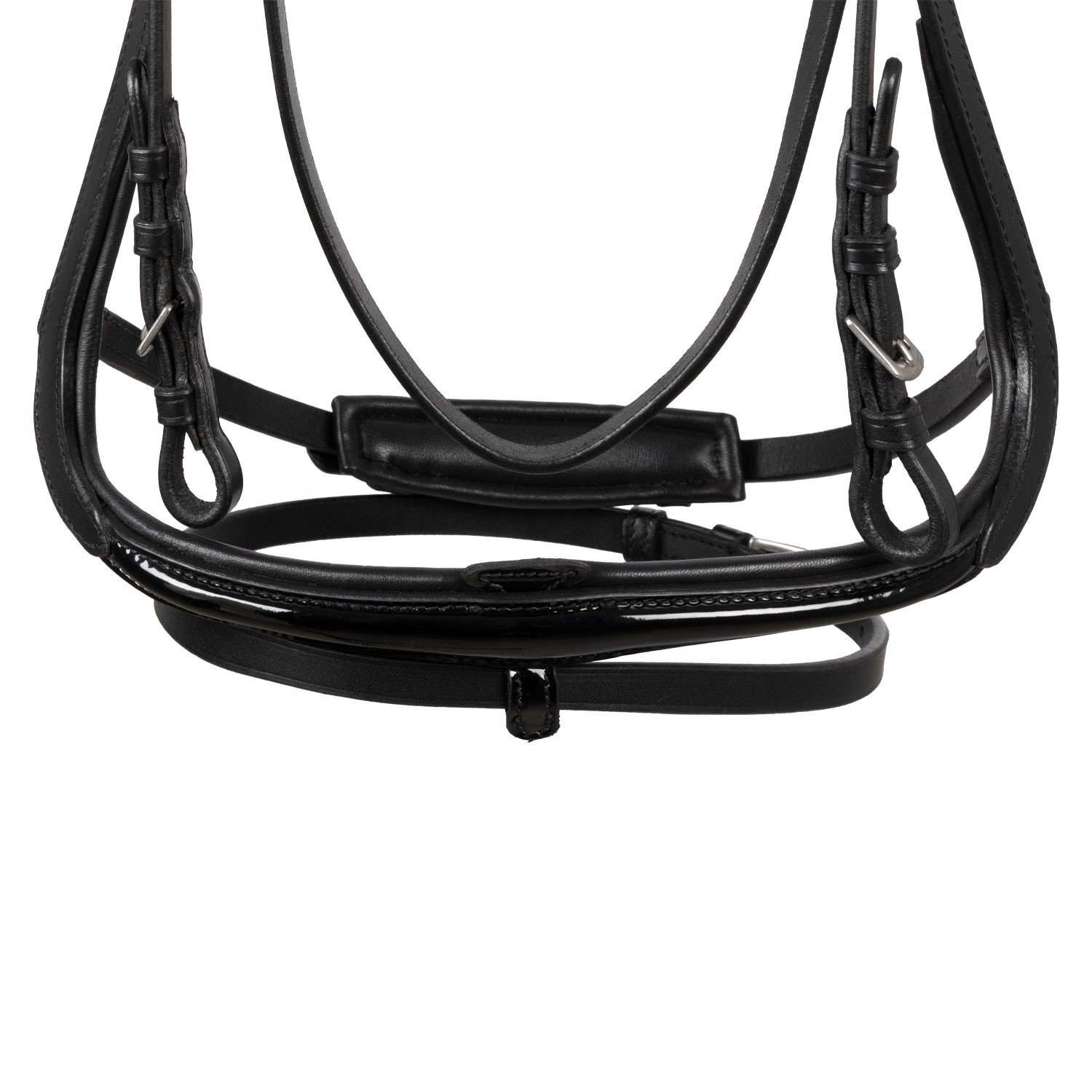 Bridão Supreme Hemelite de dressage com rédeas de borracha Preto