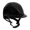 Capacete feminino Equestro Apocalypse com casco brilhante e strass EN 1384-2023 - Preto / preto