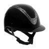 Capacete feminino Equestro Apocalypse com casco brilhante homologado EN 1384-2023 - Preto / gunmetal