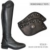 Peça para botas PRATONI Canter - Couro preto / tachas