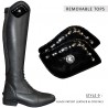 Peça para botas PRATONI Canter - Couro preto / cristais