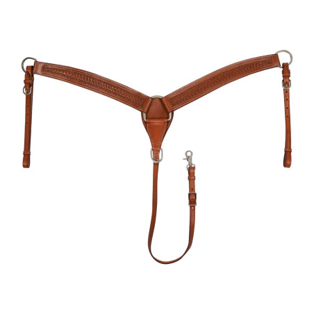 Peitoral de sela western McBryan com gravação em cesta