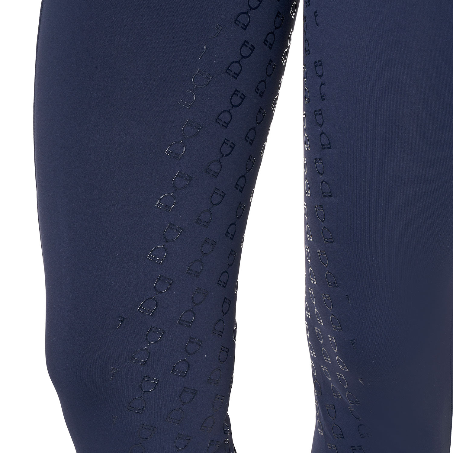 Legging feminino Equestro de cintura alta com passantes para cinto Blazer marinho Azul-marinho