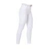 Legging feminino Equestro de cintura alta com passantes para cinto - Branco